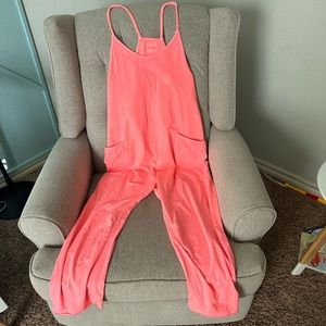 Neon pink hot shot onesies
